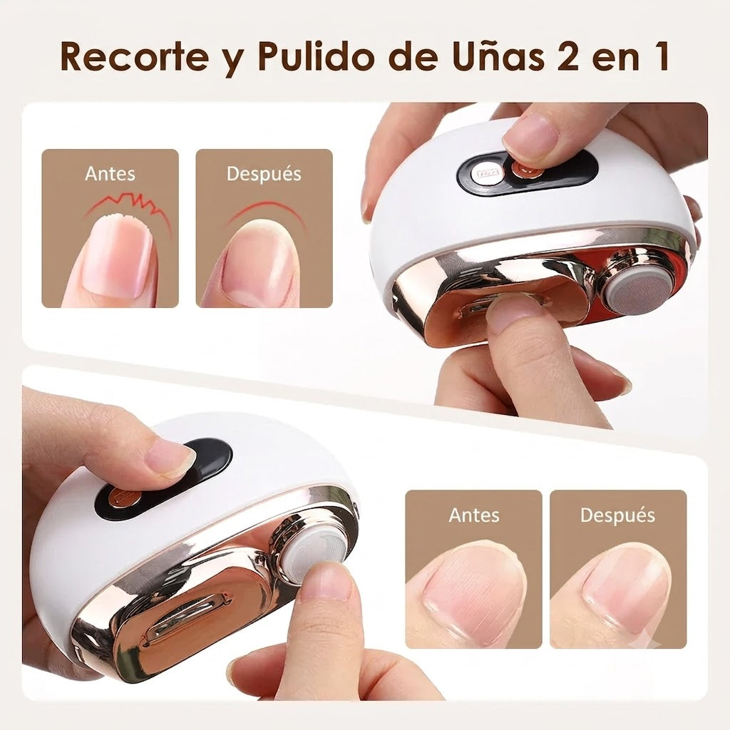 Corta y Pulidor de Uñas Eléctrico
